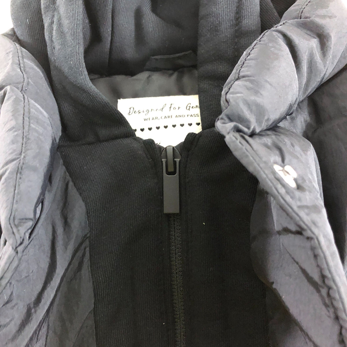 River Island Padded Hooded Vest UK7-8 Years Kids Black Outerwear