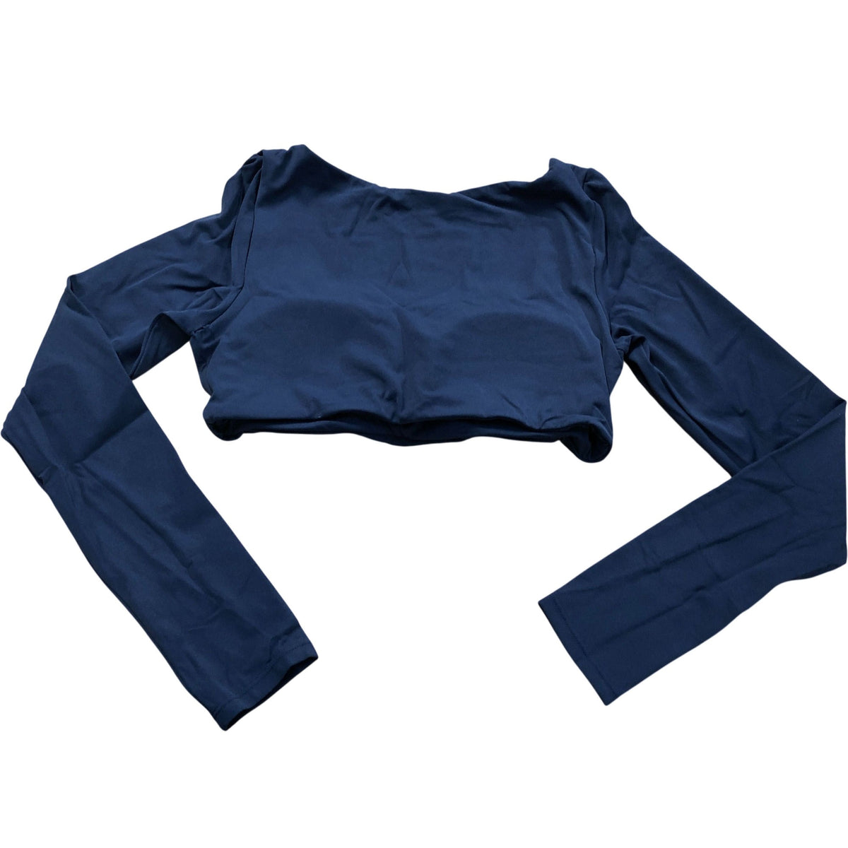 Zesoyne Athletic Crop Top Navy Long Sleeve Size L