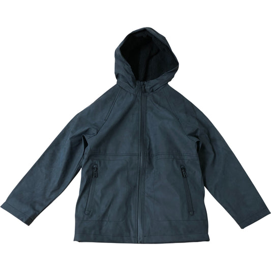 Kids Casual Jacket Age 7-8 Years Hooded Fleece Lined Black Outerwear