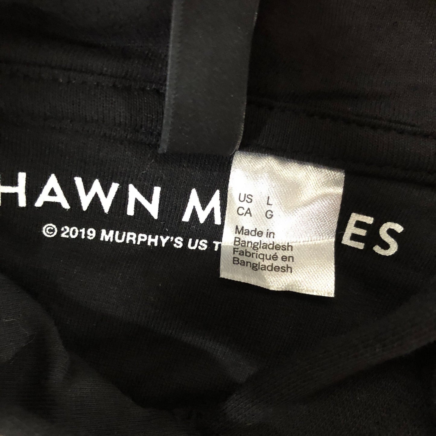 Shawn Mendes The Tour Hoodie Size L Unisex Black Graphic Print Cotton