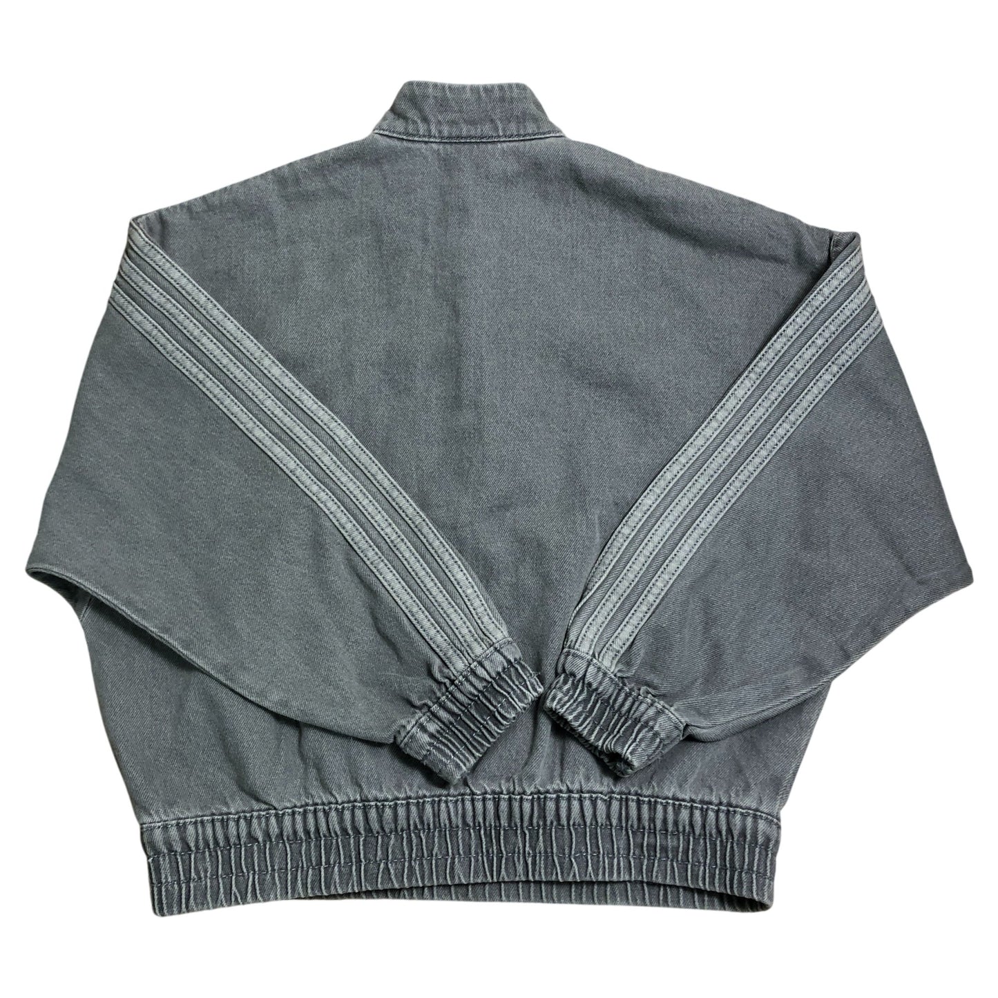 Adidas Girls Track Jacket 6-7 Years Grey Cotton Full Zip Athletic Pullover