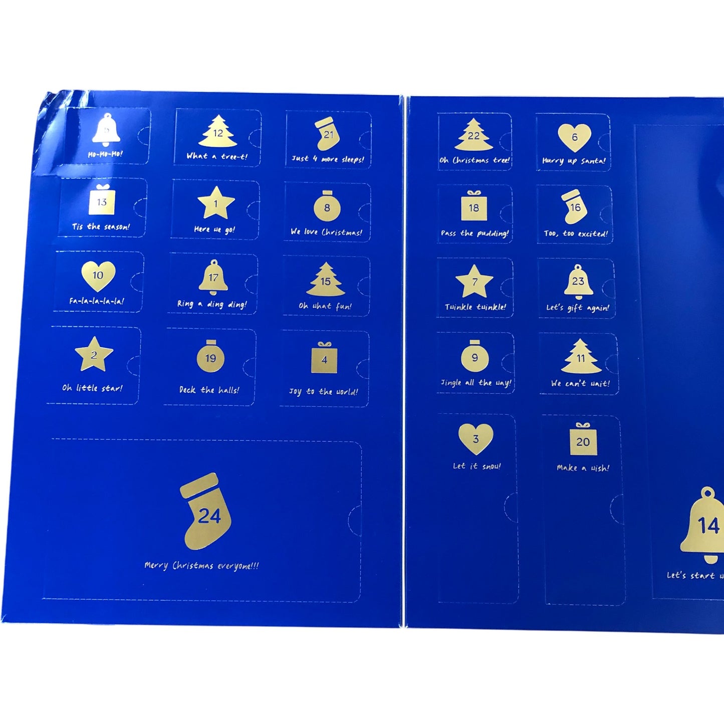 Pink Deluxe Christmas Advent Calendar Count Down Sparkly Accessories