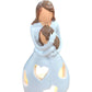 Mother and Child Ceramic Figurine White Heart Cutouts Candle Holder