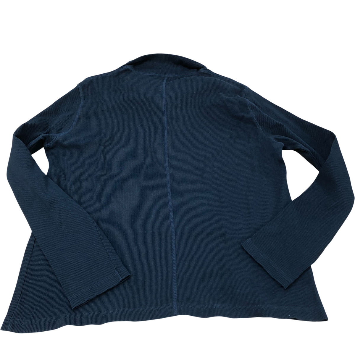 Baukjen Organic Cotton Zip Polo Top Women's Size 18 Long Sleeve Navy