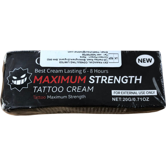 Oceacura Maximum Strength Tattoo Cream 20g Best Cream Lasting 6 to 8 Hours