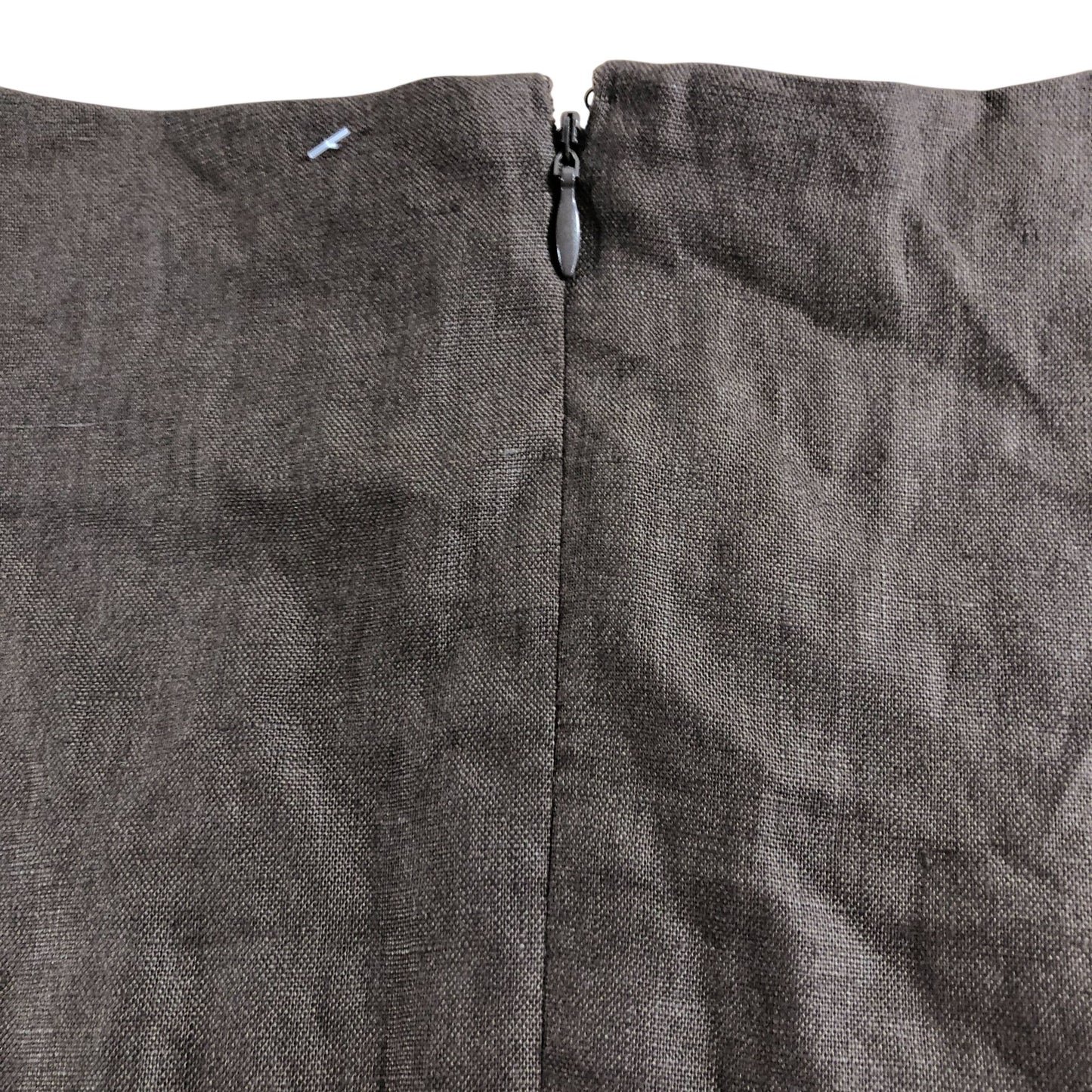Brown Linen Dress UK10 Women's Sleeveless Decorative Stones