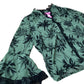 Branded Green Floral Lace Trim Blouse Women's Casual Long Sleeve Top UK6
