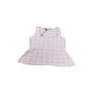 River Island Women's Pink Check Crop Top UK M Sleeveless Peplum Style