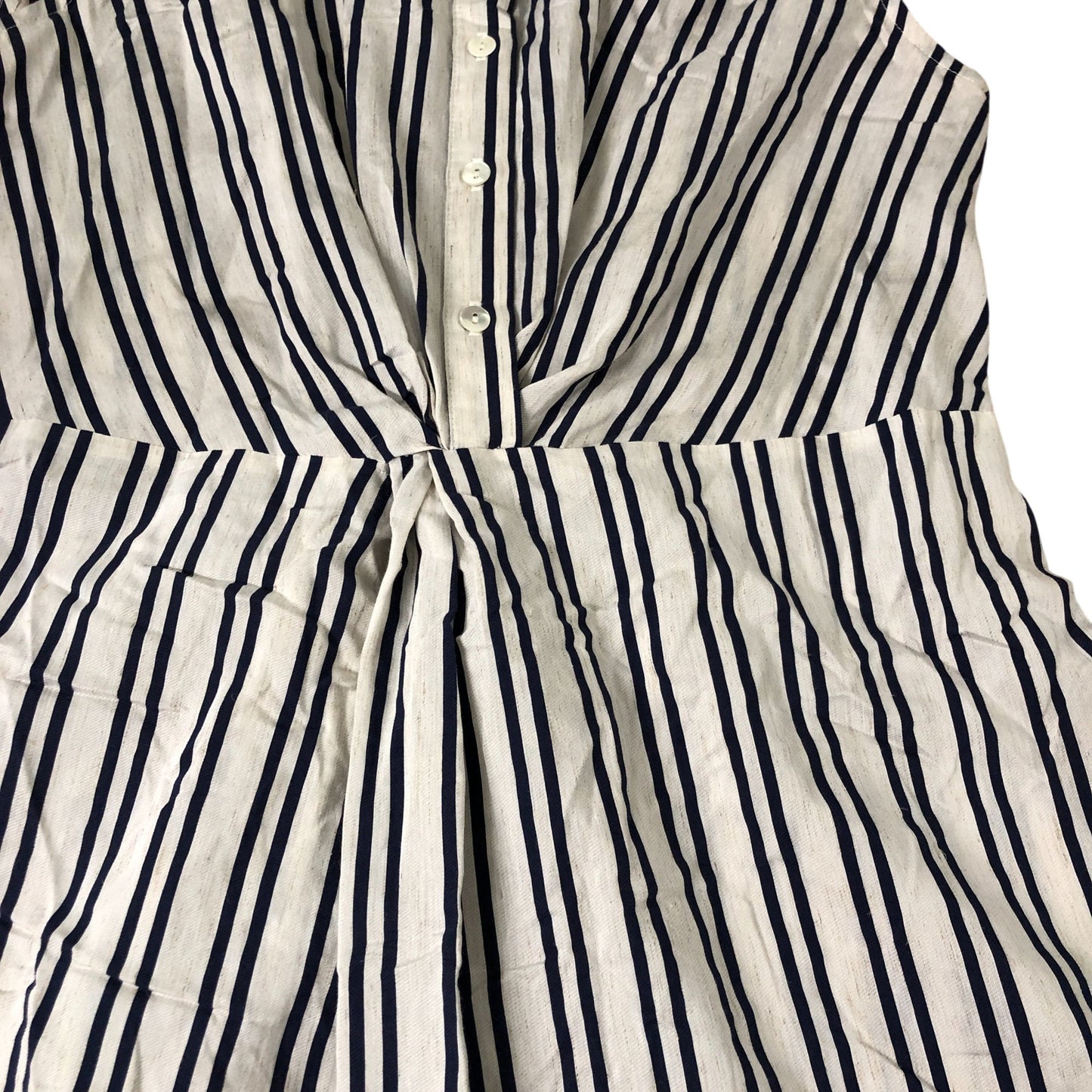 Women's Striped Sleeveless Shirt Dress Size 12