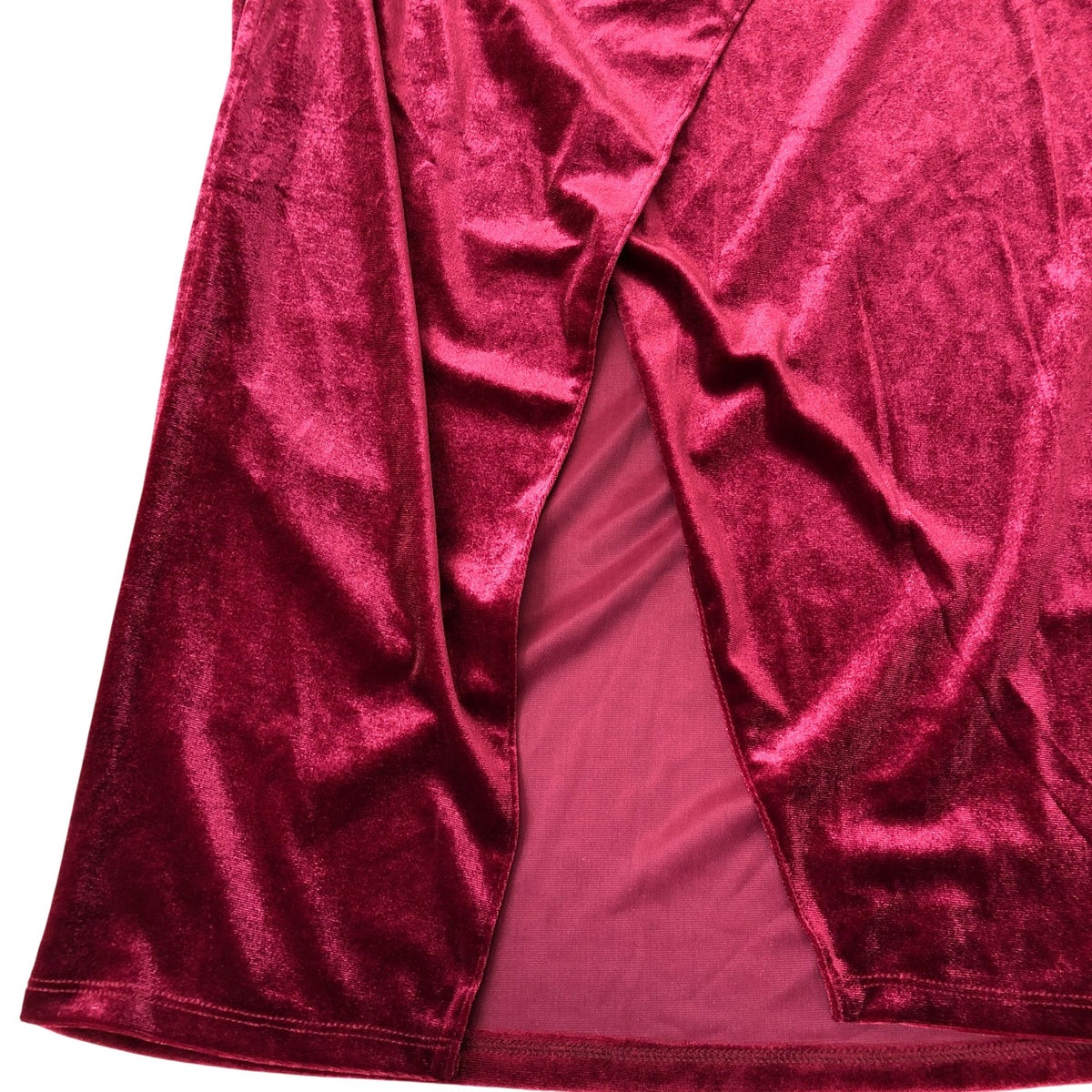 River Island Somewhere To Go Dress Women's Red Velvet Long Evening Gown Size 6