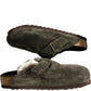 Birkenstock Boston VL Shearling UK7.5 Women's Suede Open Back Slippers Grey