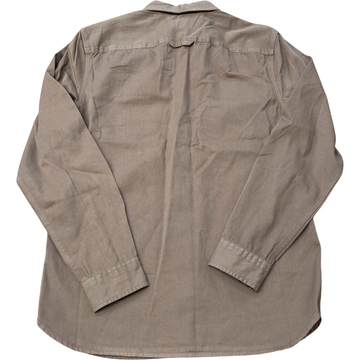 Furze Garment Dye Twill Shirt Mid Brown Size S