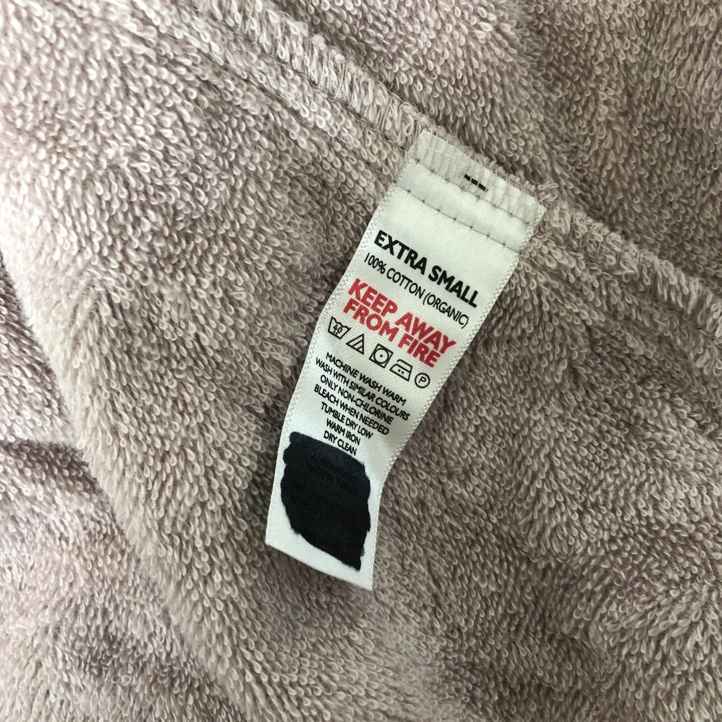 The White Company XS Women's Hooded Bathrobe Plush Cotton Organic Material