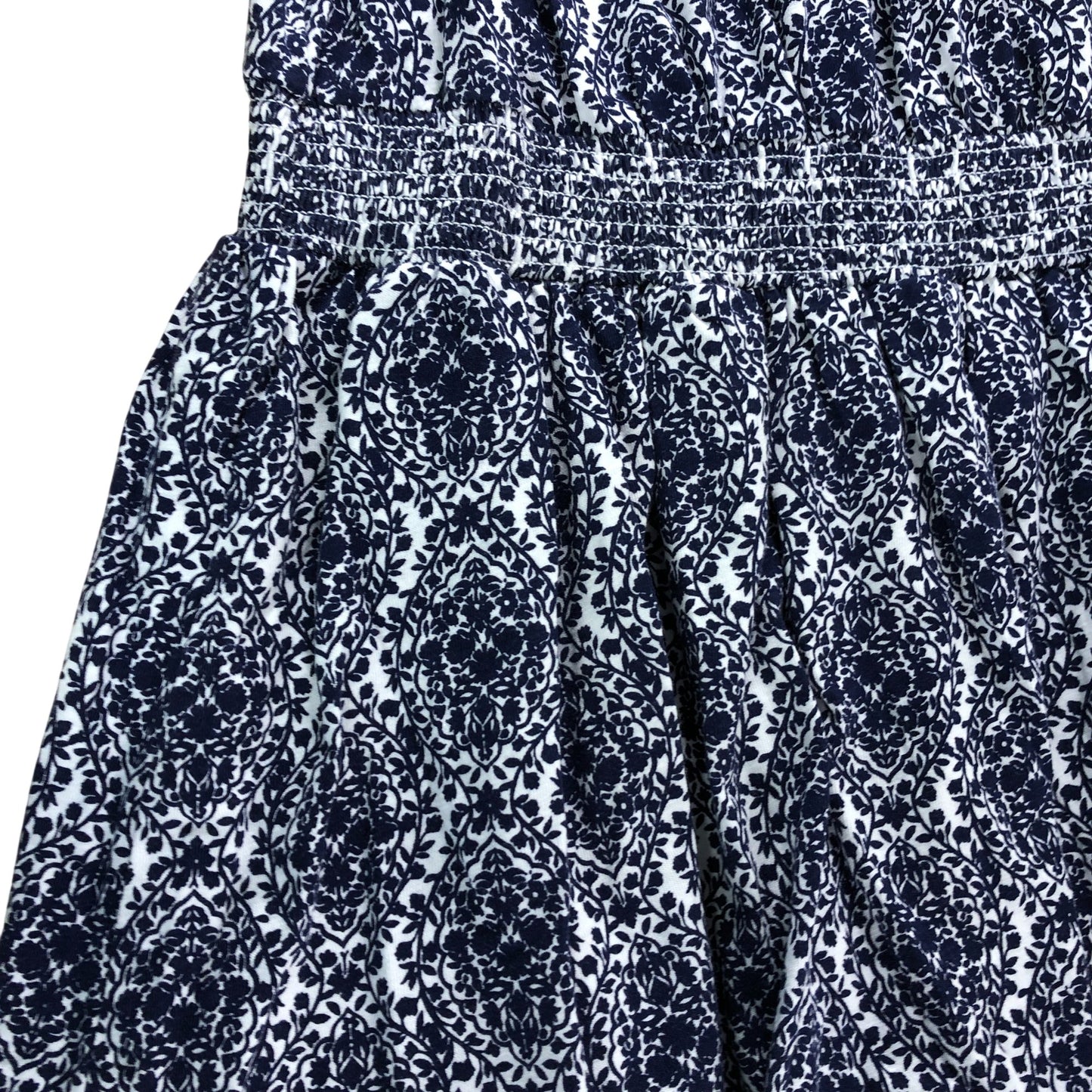 Branded Navy Ruffle Jersey Mini Dress - Size 14