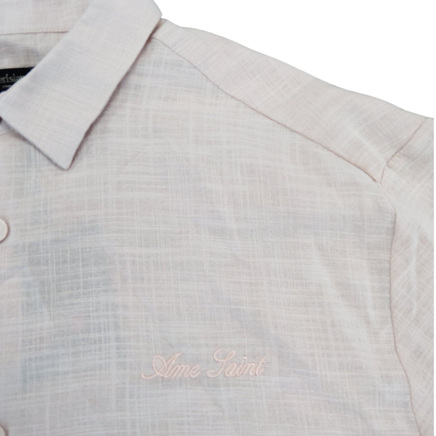 River Island Short Sleeve Shirt Size L Men's Casual Cotton Blend Pink