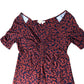 Maxi Dress Women's Casual Short Sleeve Patterned Red Floral UK10