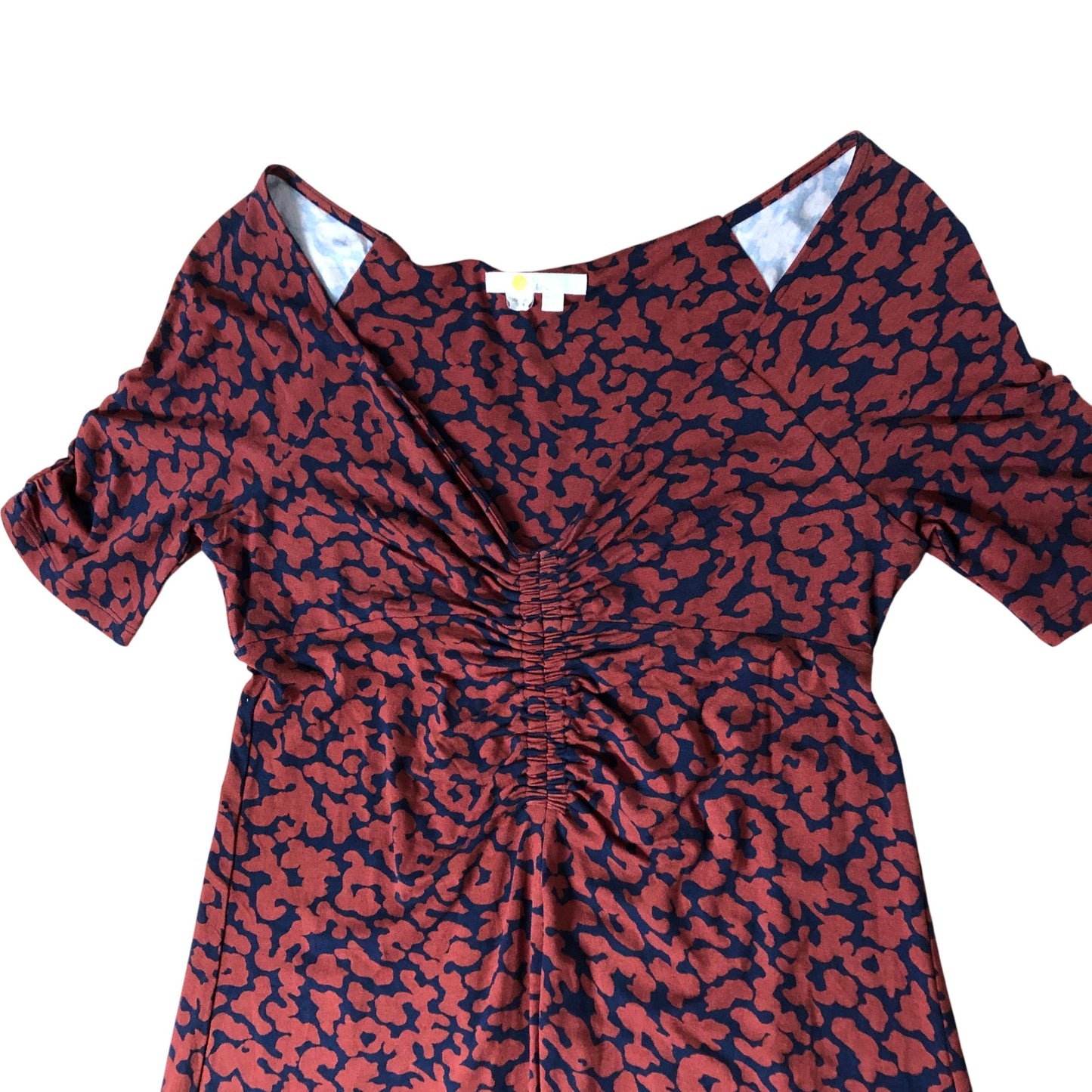 Maxi Dress Women's Casual Short Sleeve Patterned Red Floral UK10