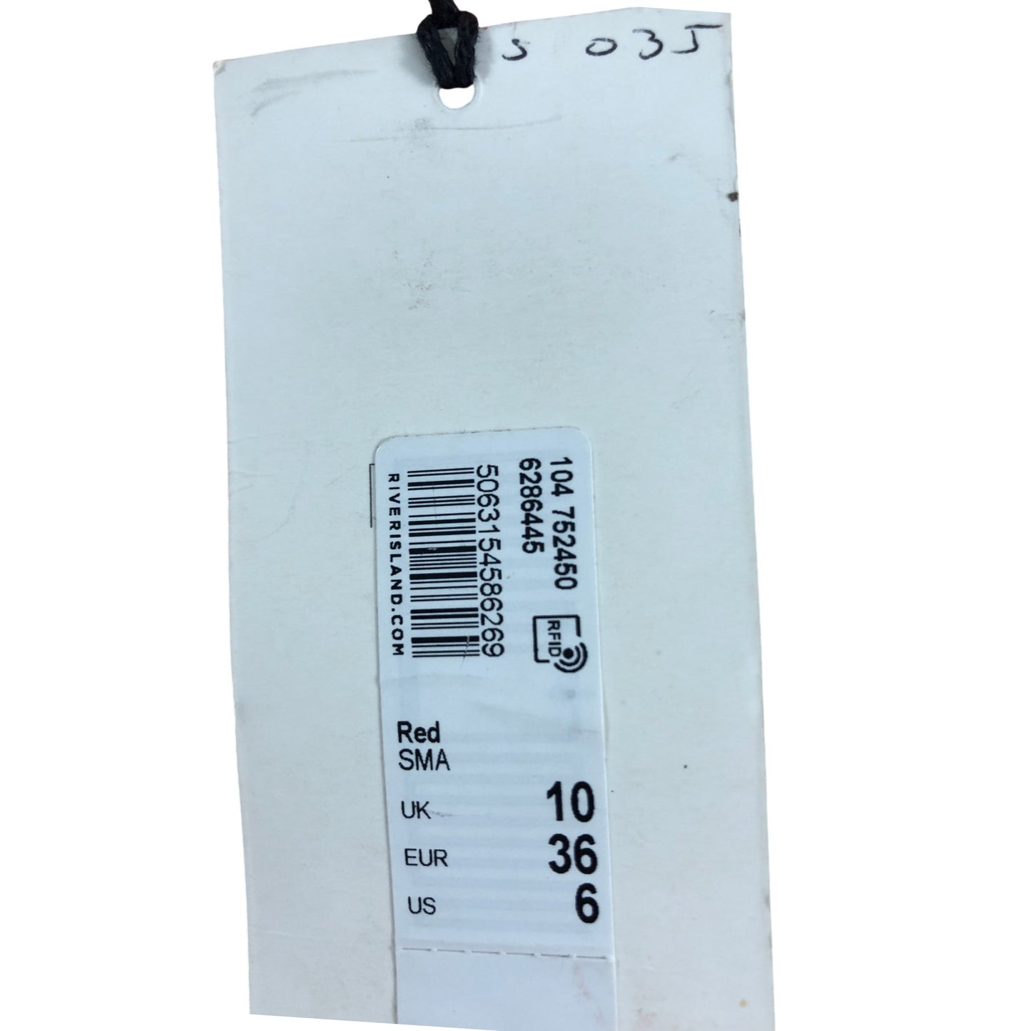 River Island Floral Print Dress UK16 Women's Long Sleeve Red White Summer