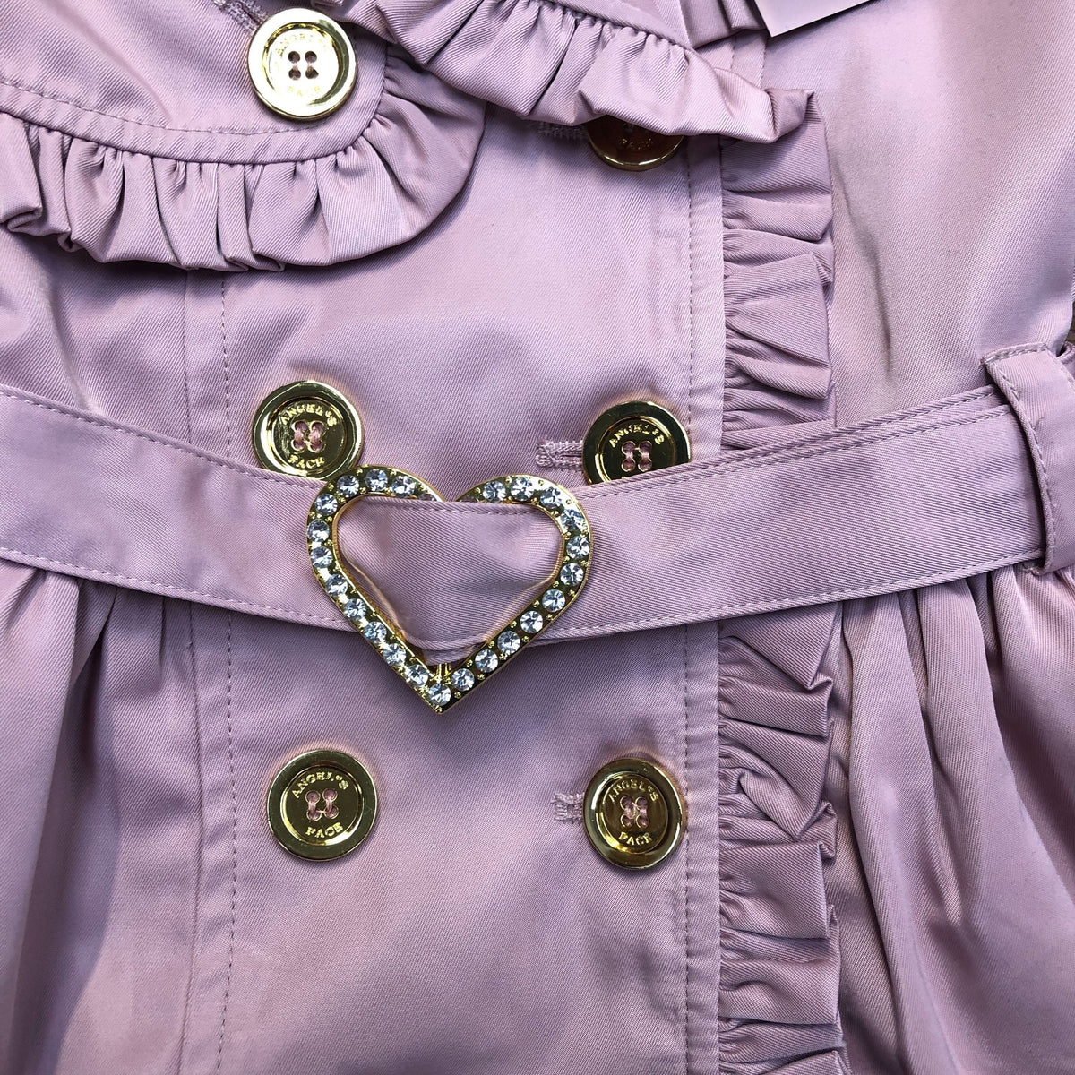 Angel's Face Perdey Trench Coat Kids Pink Ruffled 2-3 Years