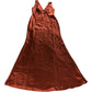 Rewritten Amelia Dress Size 10 Women's Burnt Orange Satin Elegant Evening