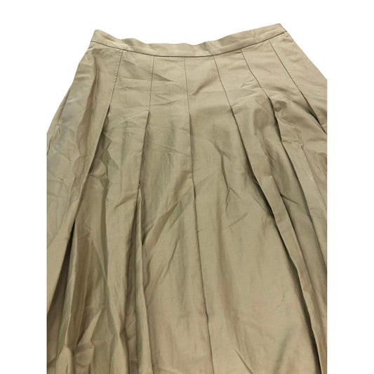 River Island Women's Pleated Midi Skirt UK Size 18 Khaki