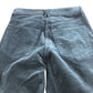 Corduroy Trousers UK8 Women's Black Cotton Stretch Casual