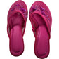 Floral Embellished Slip On Mules Women's Pink Mesh Summer Shoes
