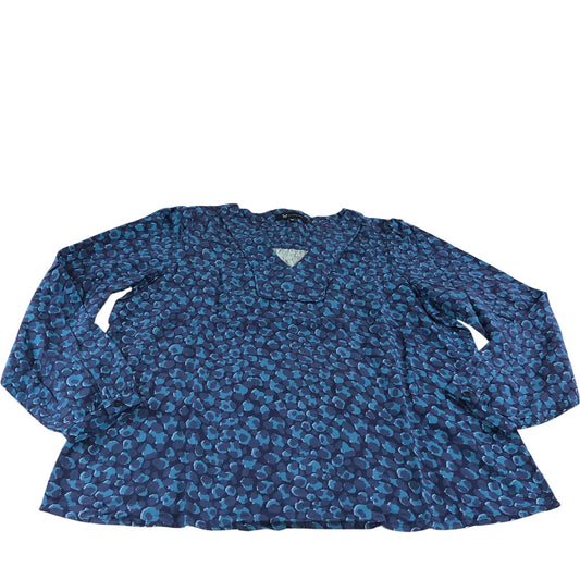 Crew Clothing Company Women's Blouse Size 14 Blue Animal Print Top