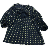 Girl In Mind Black Gold Polka Dot Dress UK18 Women's Balloon Sleeve