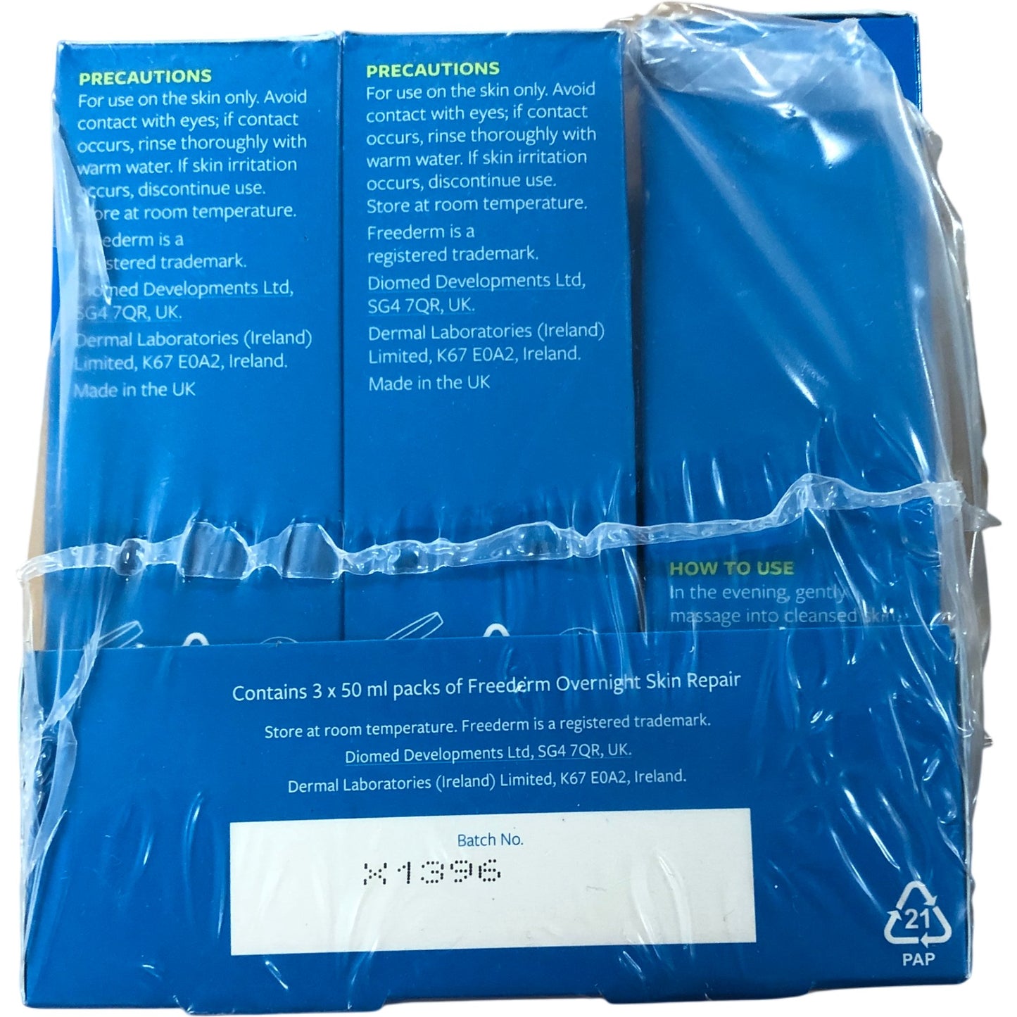 FREEDERM Overnight Skin Repair 50ml Hydrating Acne Treatment  Niacinamide 3 Pack