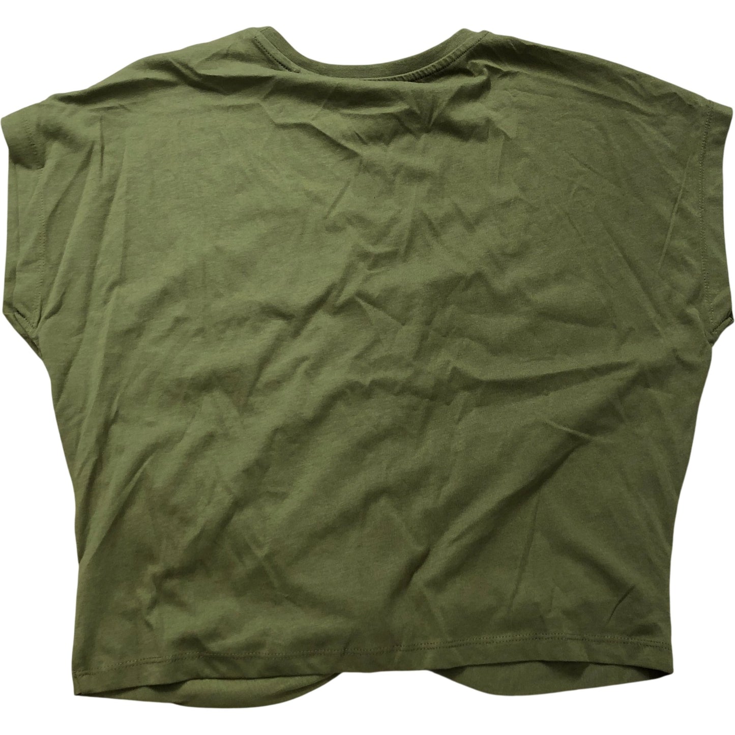 River Island Relaxed T-Shirt Size 6 Women's Olive Green Knot Front