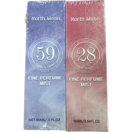 North Moon Fine Perfume Mist Set 90ml Jasmine Dragon Fruit Orchid Vanilla