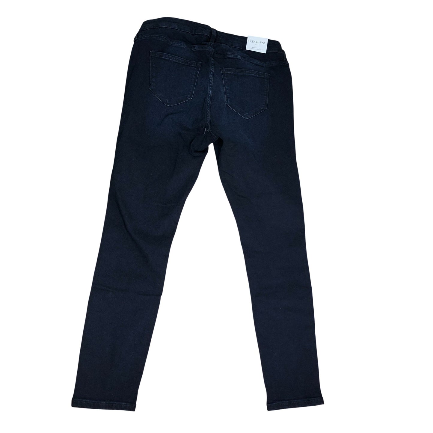 Seraphine Skinny Overbump Jeans UK14 Women's Indigo Stretchy Denim Trousers