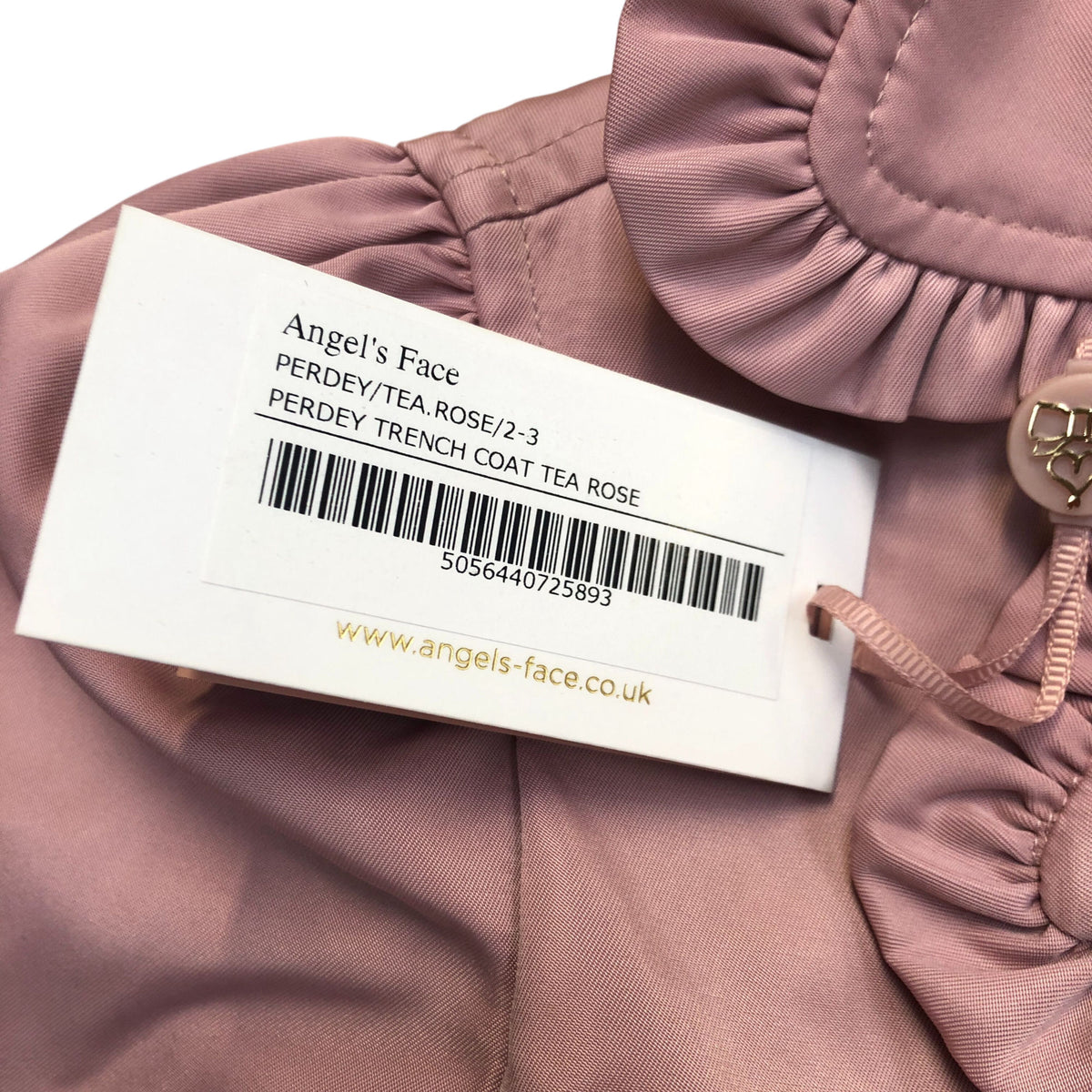 Angel's Face Perdey Trench Coat Kids Pink Ruffled 2-3 Years