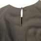 River Island UK12 Women's Black Short Sleeve Top with Button Detail