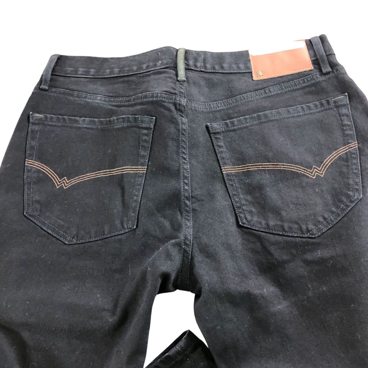 Harwood Slim Jean UK34R Men's Pure Black Slim Fit Denim