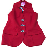 River Island Smart Casual Red Vest Women's Elegant Tailored Design with Pockets