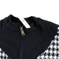 River Island Girls Black And White Houndstooth Print Zip Neck Poncho Age 5-8