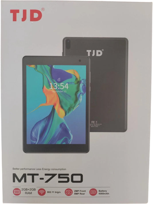 TJD MT-750 7.5 Inch Tablet 2GB RAM 8MP Camera Android 12 Long Battery Life