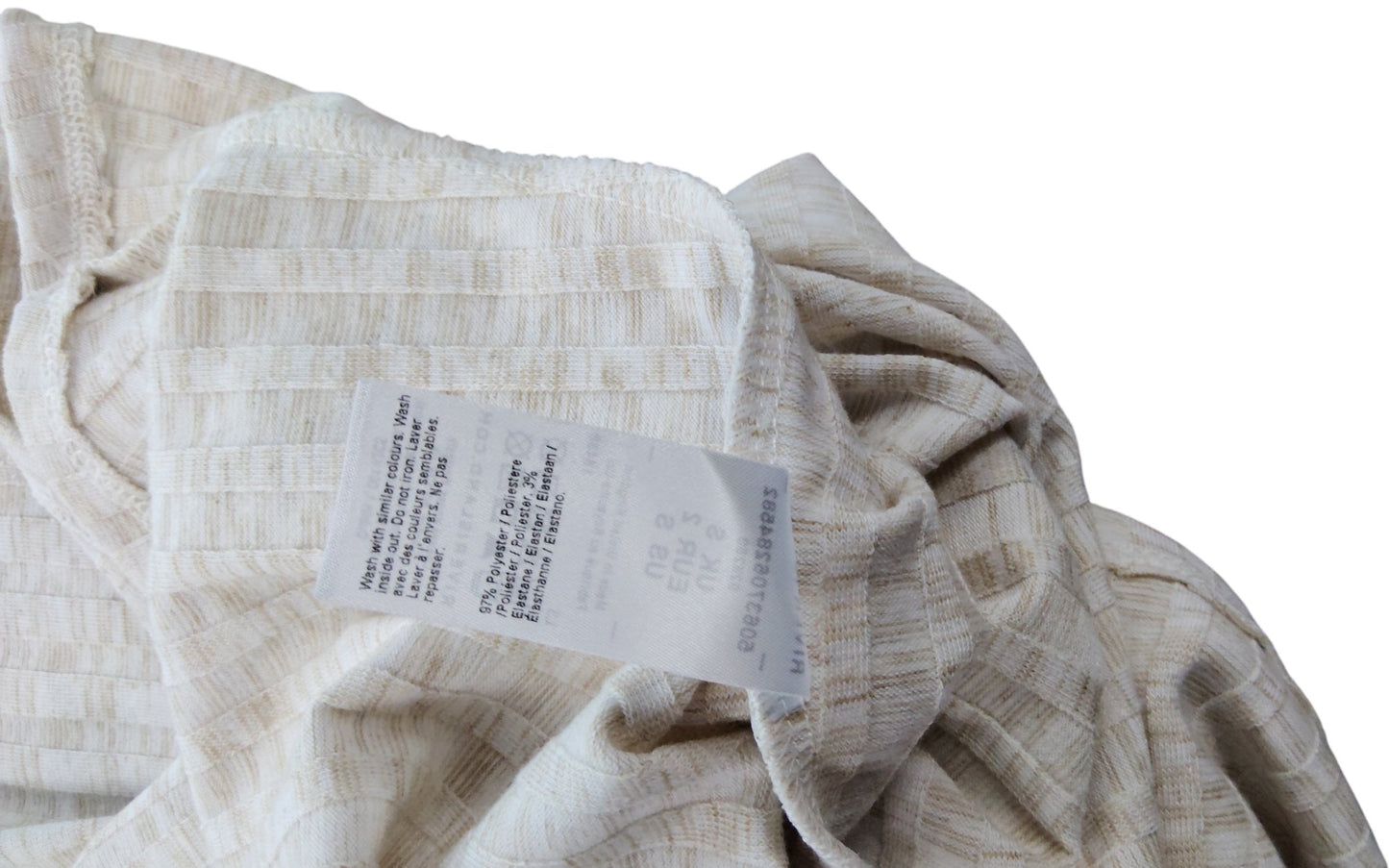 River Island Women's White Textured Tank Top UK Size S Sleeveless Style