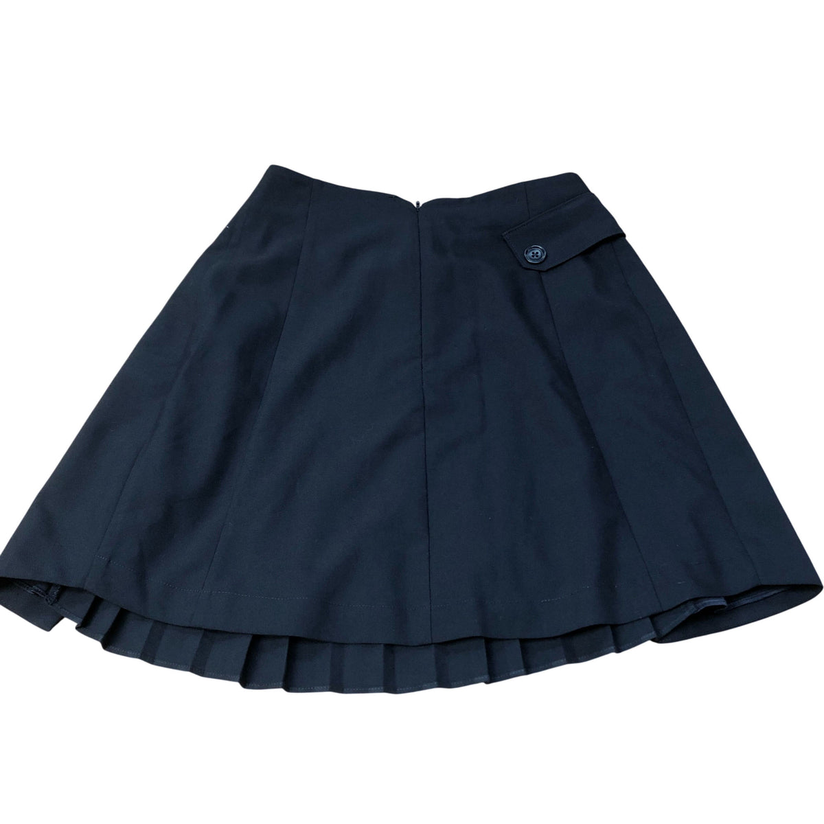 Eva Franco Pleated Mini Skirt UK Size 6 Women's Black Button Detail Chic Style