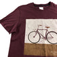 Men’s City Cruiser Graphic T-Shirt Size S Mid Plum Bicycle Design