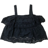 River Island Black Embroidered Crop Top Adjustable Straps UK12