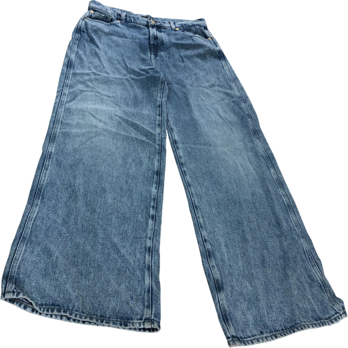 For All Mankind Scout Wide Leg Jeans Size 16 Women's Light Blue Wash Denim