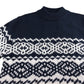 Ben Sherman Men's Small Regular Fit Sweater Navy Ivory Fair Isle Pattern