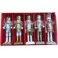 Set Of 5 Decorative Nutcracker Dolls Wooden Christmas Collectible Figures