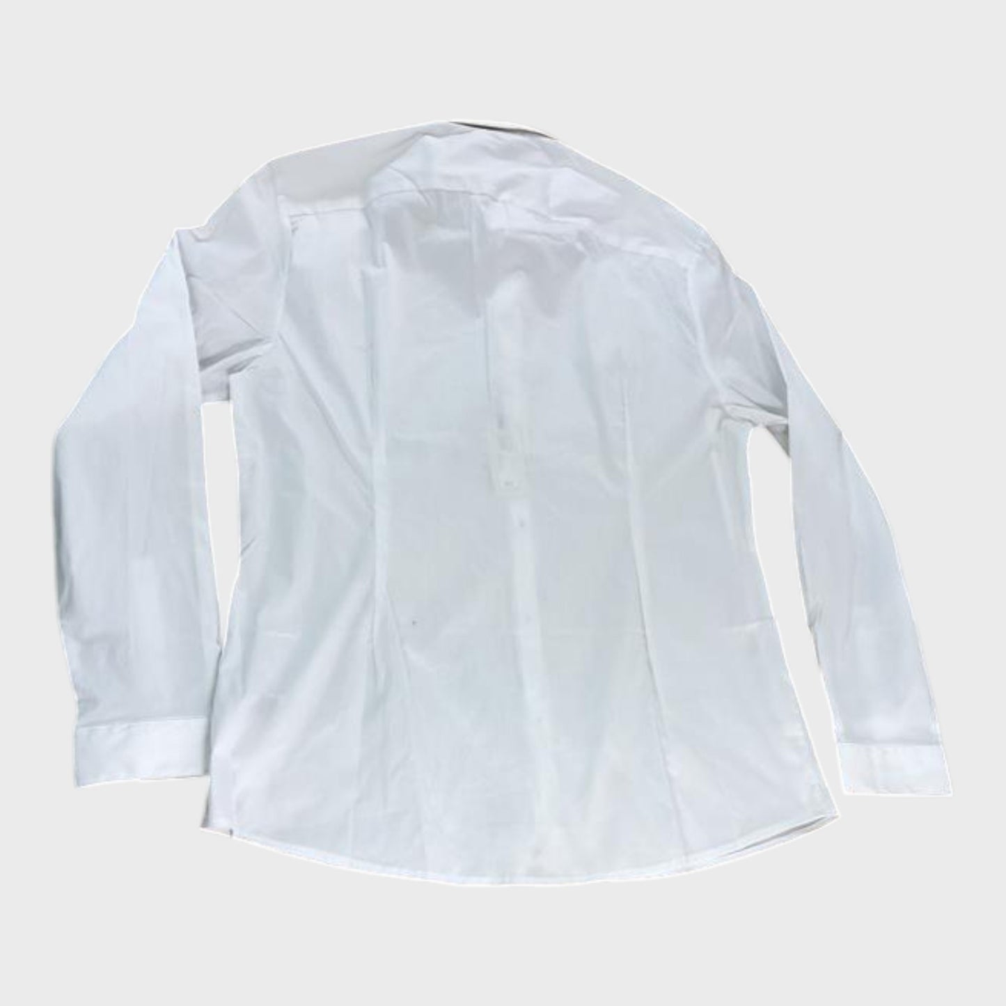 RIVER ISLAND Long Sleeve Shirt Men's Regular Fit White Button-Up