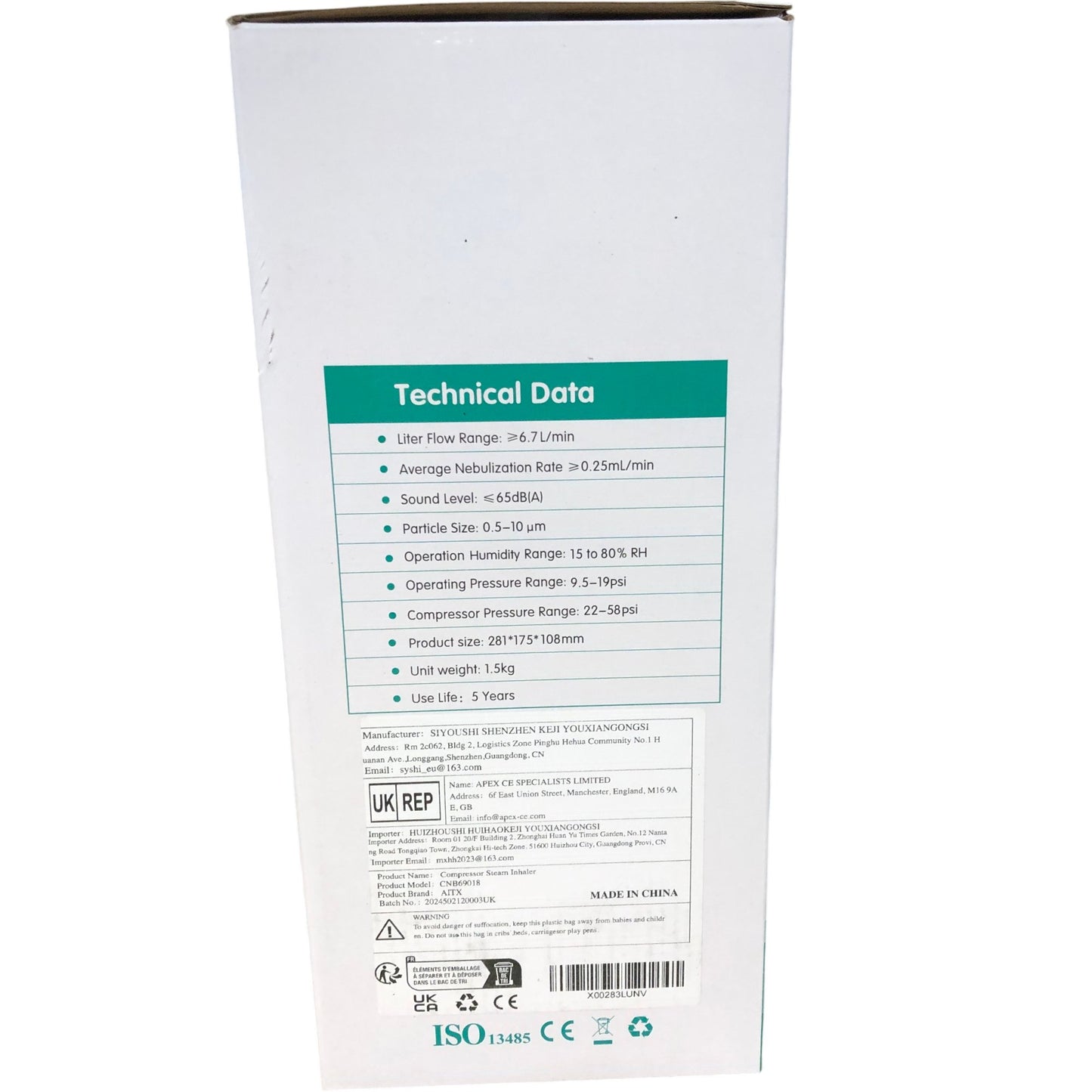 AITX Compressor Nebulizer CNB69018 Home Use Medical Grade Easy To Clean