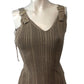 River Island Bronze Zibar Tank Top XS Women's Strappy Ribbed Design