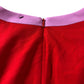 Red Colourblock Midi Dress - Size 8